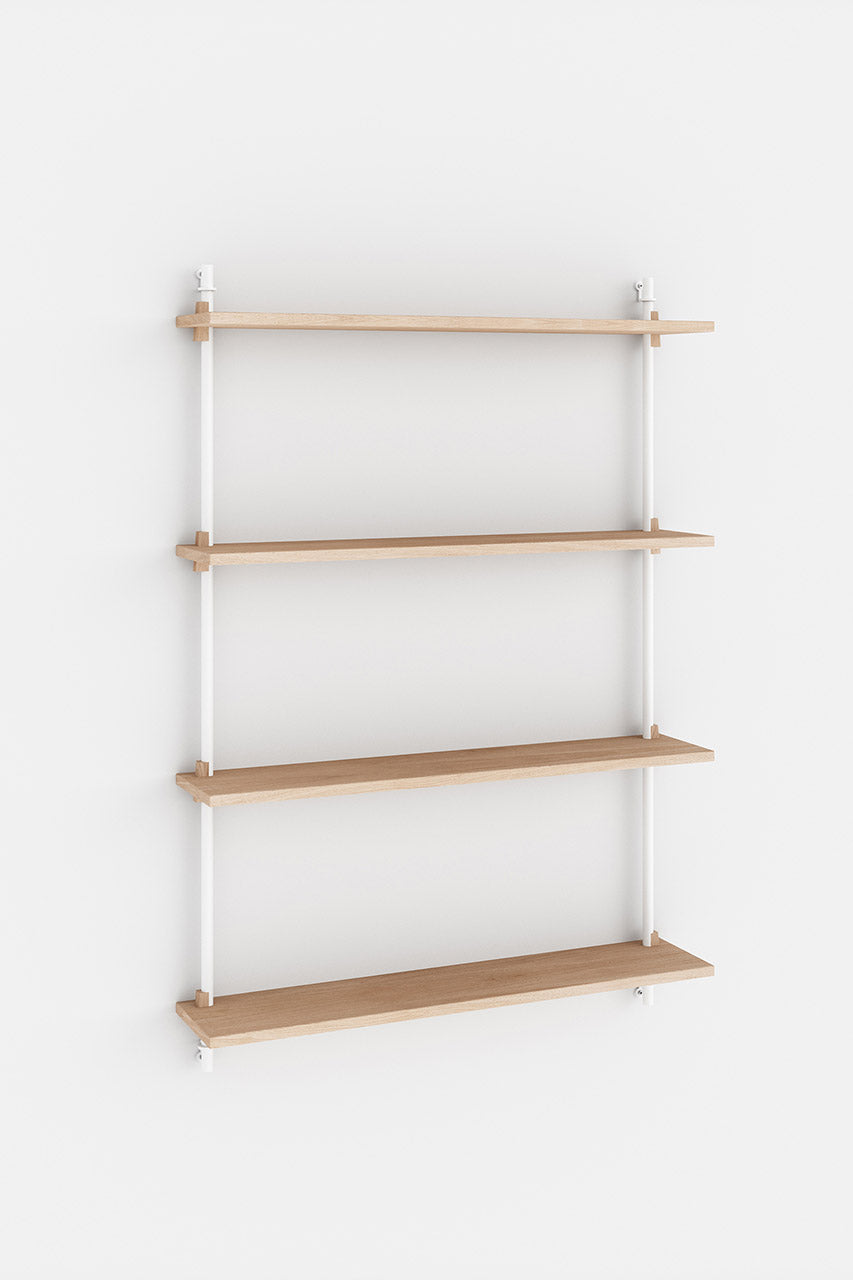 Moebe wall shelving 115.1 oak white