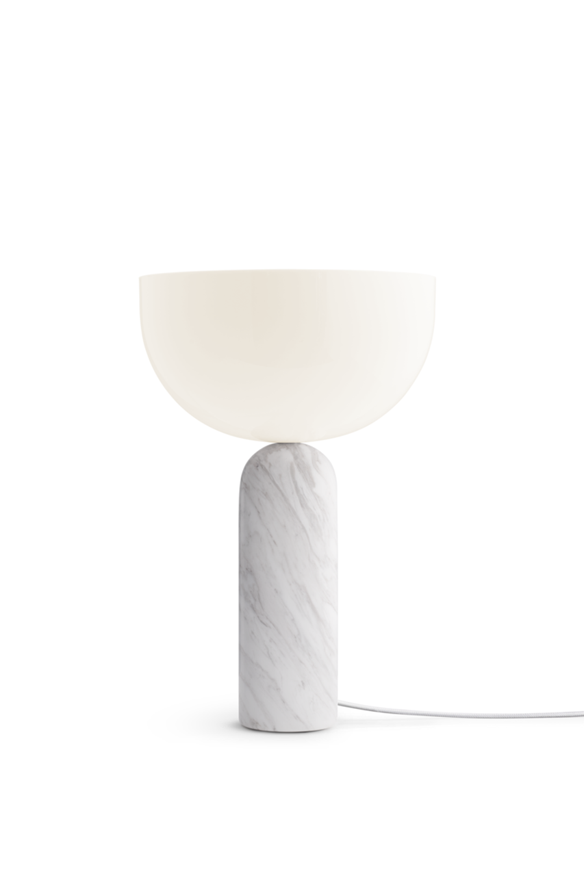 New Works Kizu grote tafellamp wit marmer