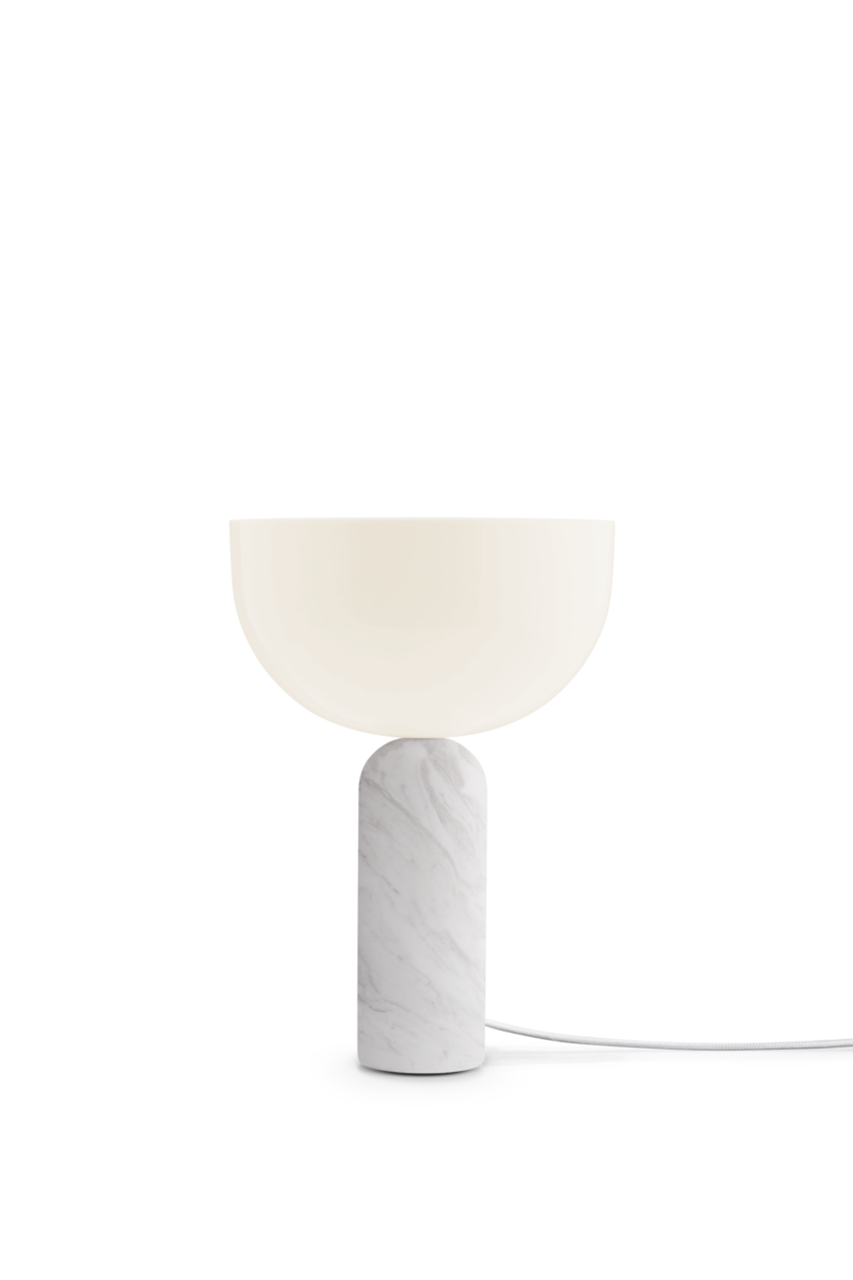 New Works Kizu kleine tafellamp wit marmer